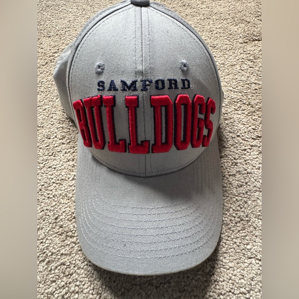 Samford Bulldogs Gray and Red Dog Cap